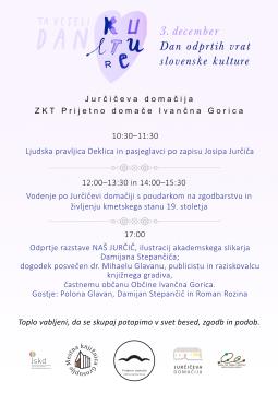 Ta veseli dan kulture, plakat enojni, Jurciceva domacija